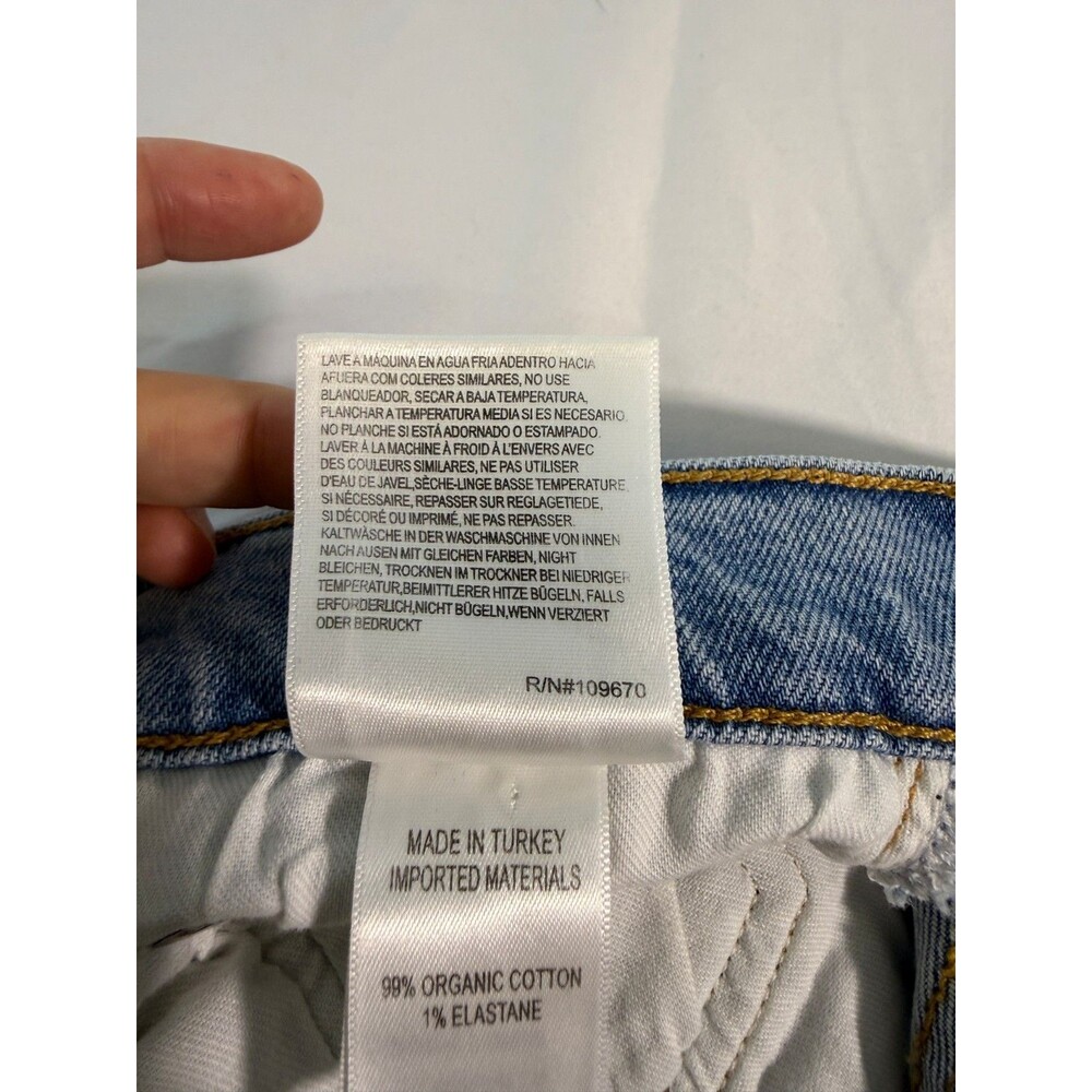 Agolde Riley High Rise Straight Crop Medium Wash Slim Straight Size 28 - Picture 5 of 16